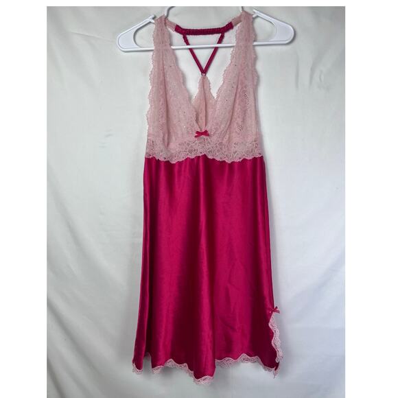 Victoria's Secret Women's Size Large Red Lace Lightweight Wedding Night Gown - Picture 1 of 10